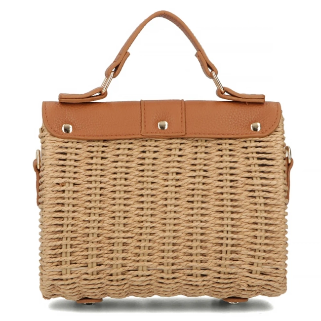 Brown briefcase bag strawbelle