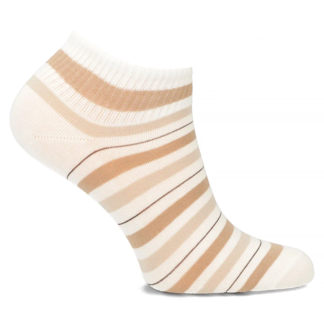Women's Socks L604-1 beige stripes