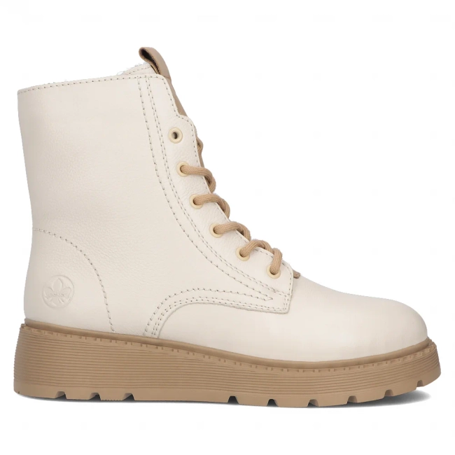 Rieker leather ankle boots 70404-80 cream