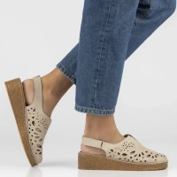 Leather sandals Filippo DS7643/26 BE beige