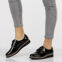 Skórzane półbuty Filippo DP1514/21 BK czarne