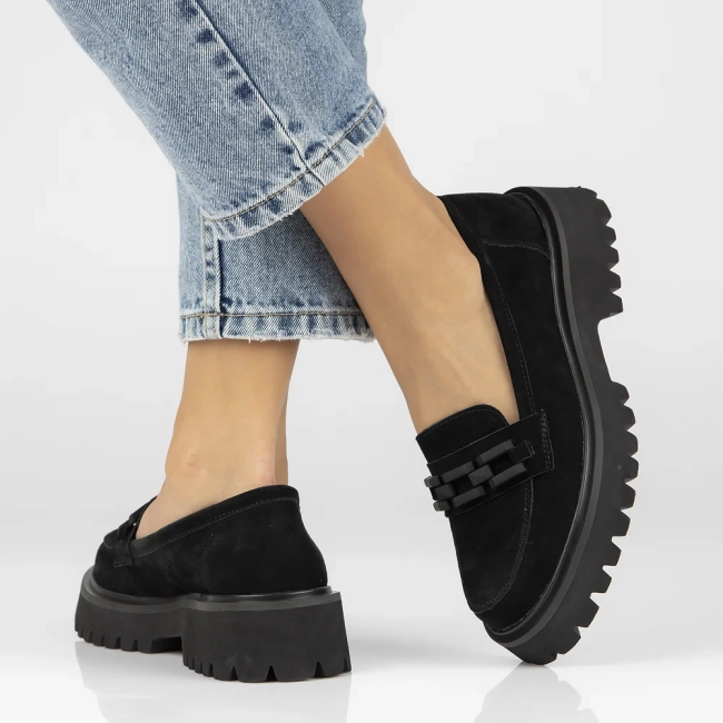 Leather shoes Filippo DP4792/23 BK SU black