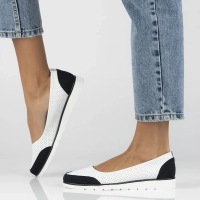 Leather shoes Filippo DP4524/25 WH NV white navy