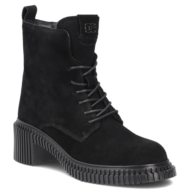 Leather heeled ankle boots Filippo DBT8072/26 BK black