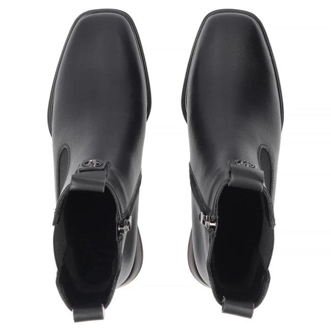 Leather heeled ankle boots Filippo DBT8136/26 BK black