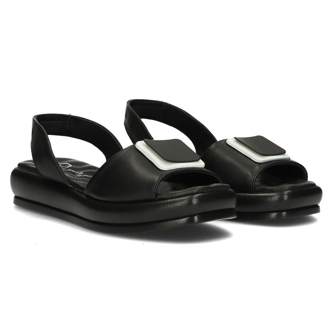 Leather sandals Filippo DS3902/22 BK black