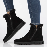 Skórzane botki Filippo DBT6362/24 BK czarne