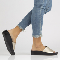 Leather flip-flops Filippo DK2059/22 GO gold