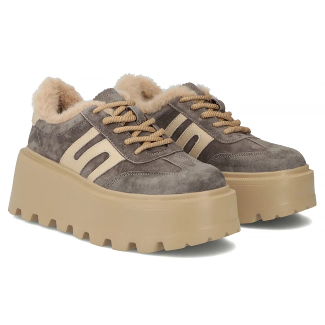 Leather sneakers Filippo DP7110/25 TP Taupe