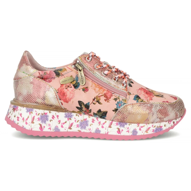 Leather sneakers Laura Vita delphine 06 cerise pink