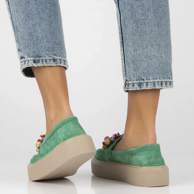 Leather loafers Filippo DP6765/25 GE green