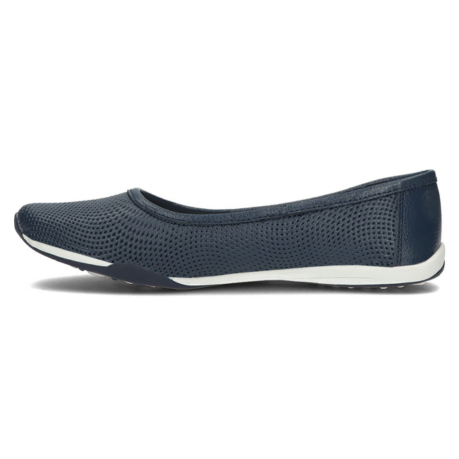 Skórzane baleriny Filippo DP3681/22 NV granatowe