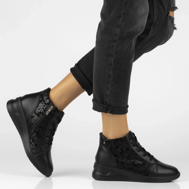 Leather ankle boots Filippo DBT7280/25 BK black