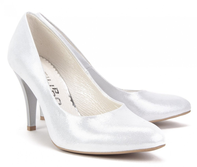 Pumps Filippo 097 Silver Satin