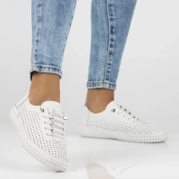 Skórzane półbuty Filippo DP6837/25 WH białe