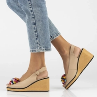 Leather sandals Filippo DS6021/25 BE beige