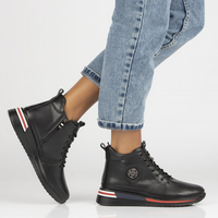 Leather sneakers DBT4215/22 BK black