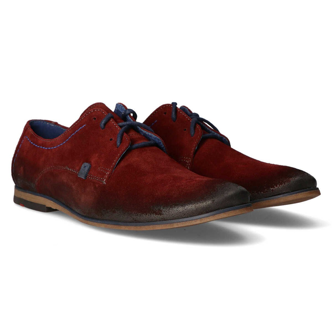 Leather shoes Filippo 239 burgundy velor