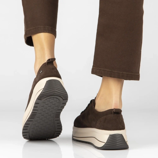 Skórzane sneakersy Filippo DP7959/26 D BR brązowe