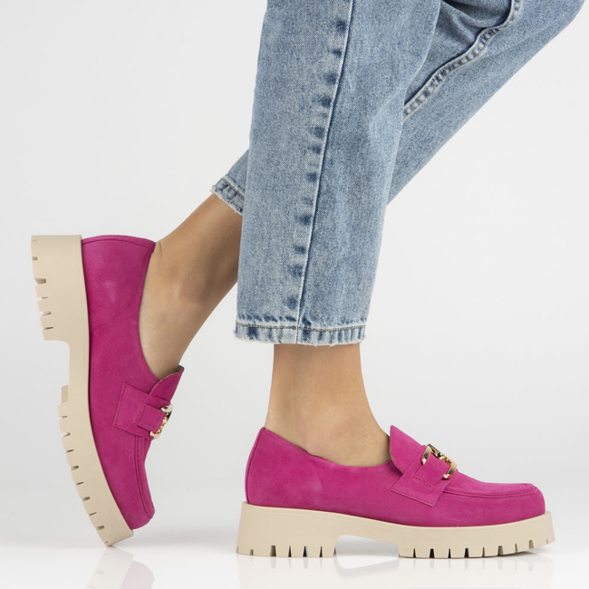 Leather shoes Filippo 20089 fuchsia