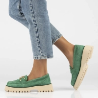 Leather shoes Filippo DP4916/24 GE green