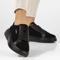 Skórzane sneakersy Filippo DP4580/23 BK czarne
