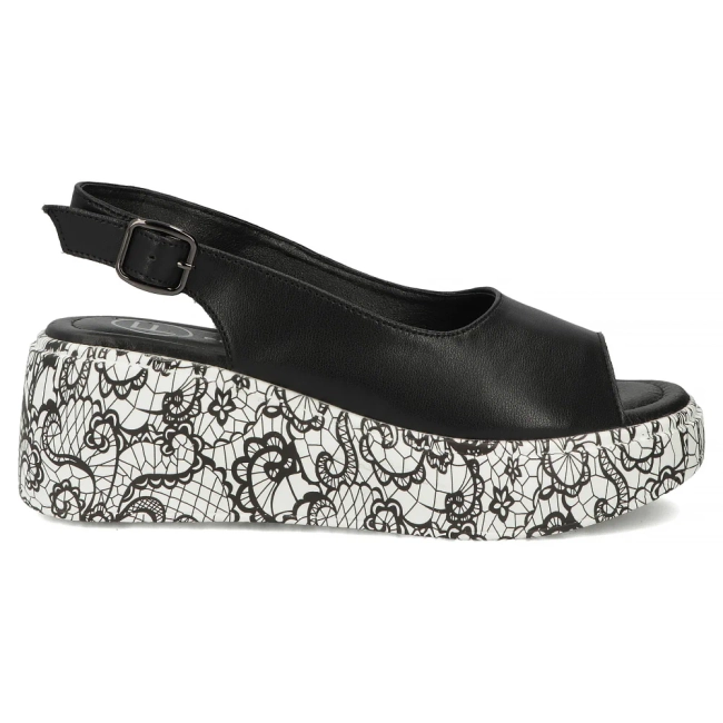 Leather sandals Filippo DS7580/26 BK black