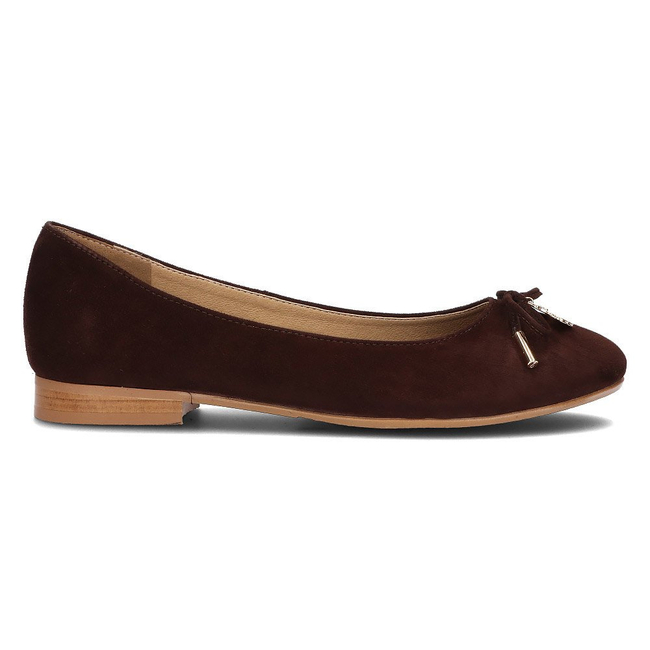 Suede ballerinas Alexio Giorgio 047 brown