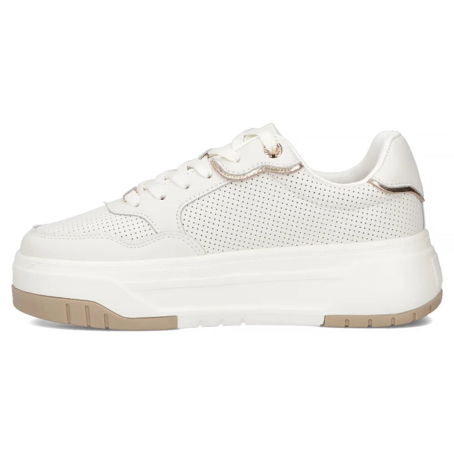 Skórzane sneakersy Filippo DP6725/25 WH BL białe