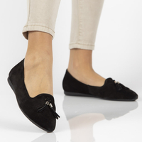 Skórzane lordsy Filippo DP2025/21 BK czarne