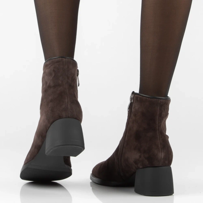 Leather heeled ankle boots Filippo DBT8200/26 D BR brown