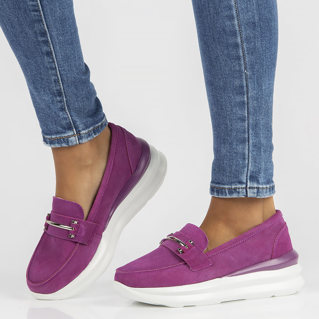 Leather shoes Filippo DP3504/22 FH fuchsia