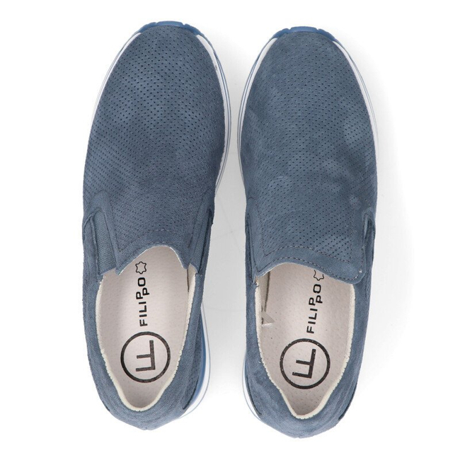 Leather sneakers Filippo DP1512/21 Bl blue
