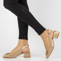 Czółenka na obcasie FILIPPO DP2086/21 BE beżowe