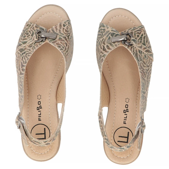 Leather sandals Filippo DS7645/26 MLT multicolor