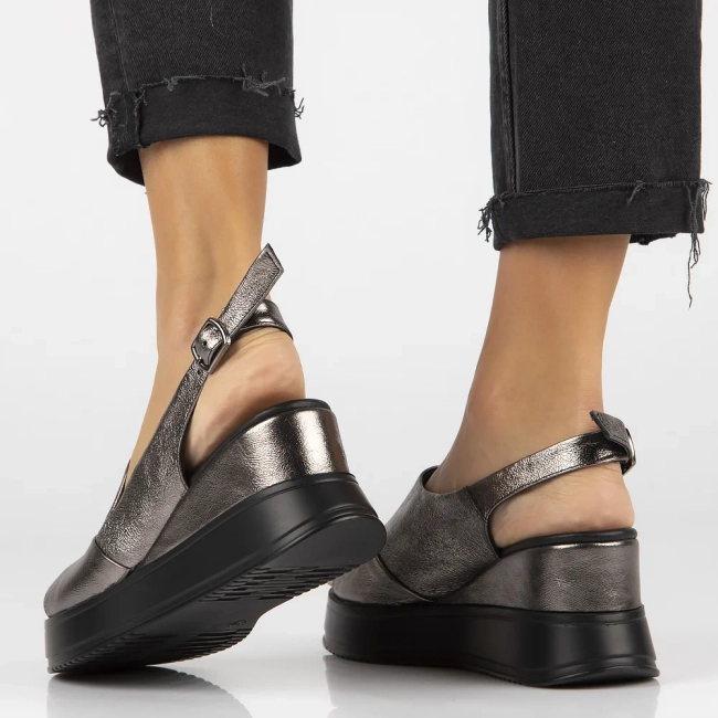 Leather sandals Artiker 54C0402 silver