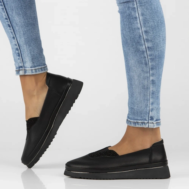 Leather shoes Filippo DP7000/25 BK black