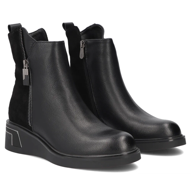Leather ankle boots Filippo DBT8040/26 BK black