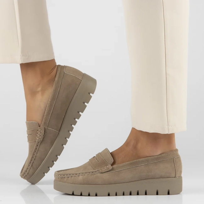 Leather loafers Filippo DP6045/24 BE beige