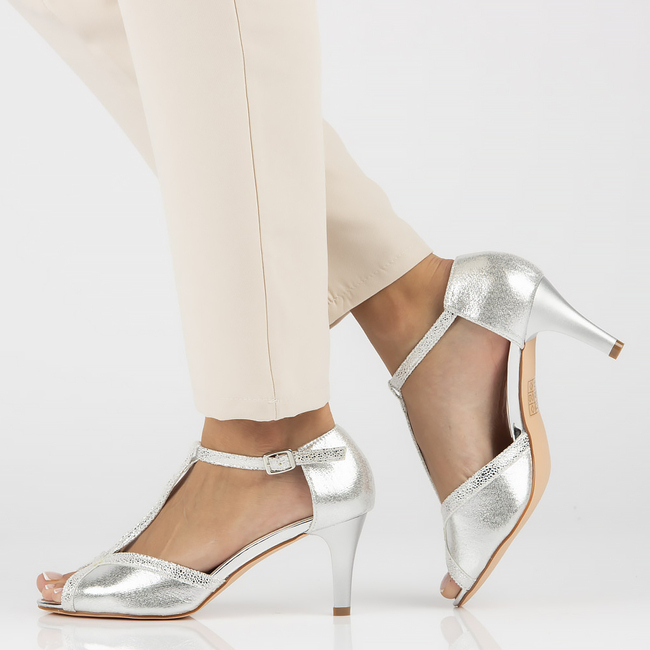 Sandały Filippo DS1360/23 SI srebrne