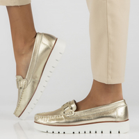 Leather loafers Filippo DP3334/23 GO gold