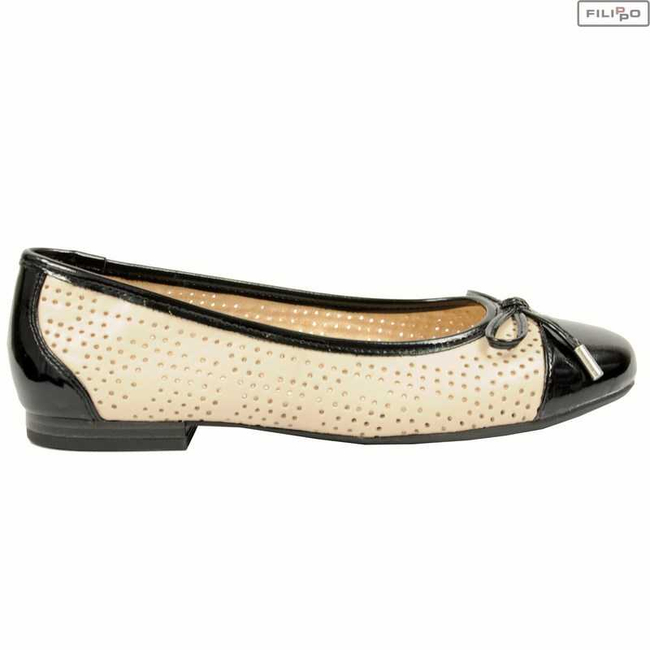 Ballerina CAPRICE 9/9-22105/26 sand su/blk pa 8022350