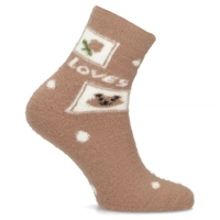 Women's Socks woolen teddy+ rose loves