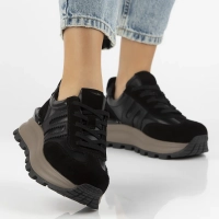 Leather sneakers Filippo DP7408/25 BK black