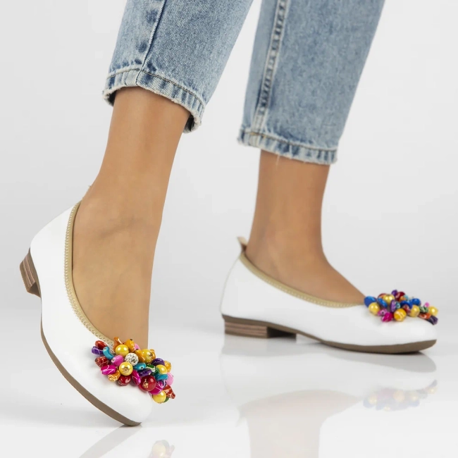 Leather ballerinas Filippo DP6159/24 WH white