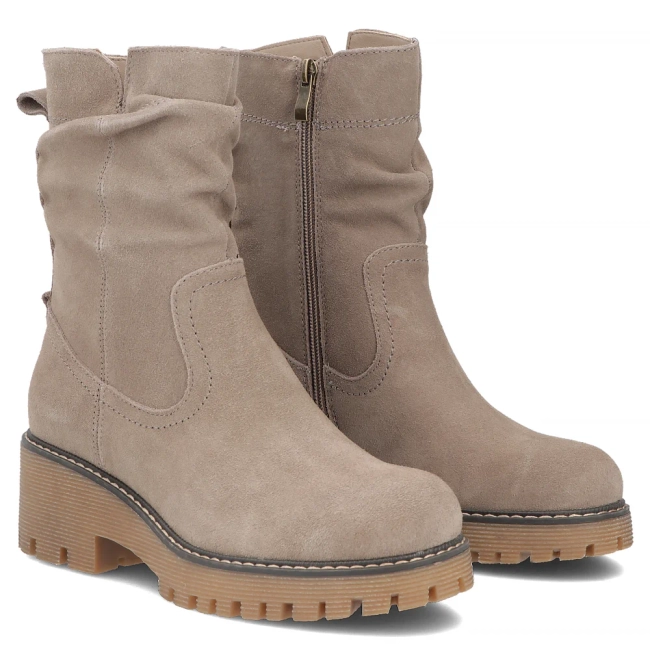 Skórzane botki Filippo DBT6402/26 TP taupe