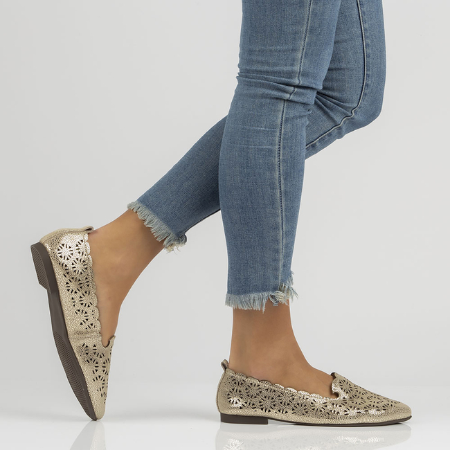 Leather ballerinas Filippo DP2039/22 GO gold