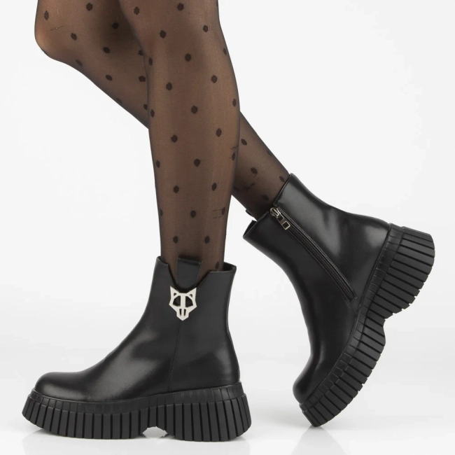 Leather ankle boots Filippo DBT7311/25 BK black