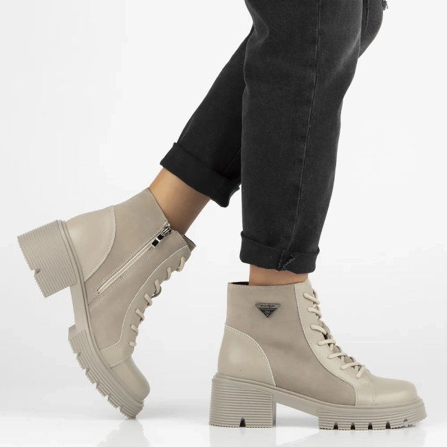 Leather ankle boots Filippo DBT6495/25 BE beige