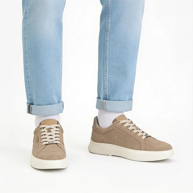 Skórzane sneakersy Filippo MP7840/26 BE SU beżowe
